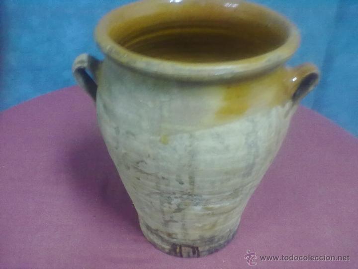 Antig&uuml;edades: ORZA BARRO ESMALTADO CUELLO E INTERIOR - Foto 5