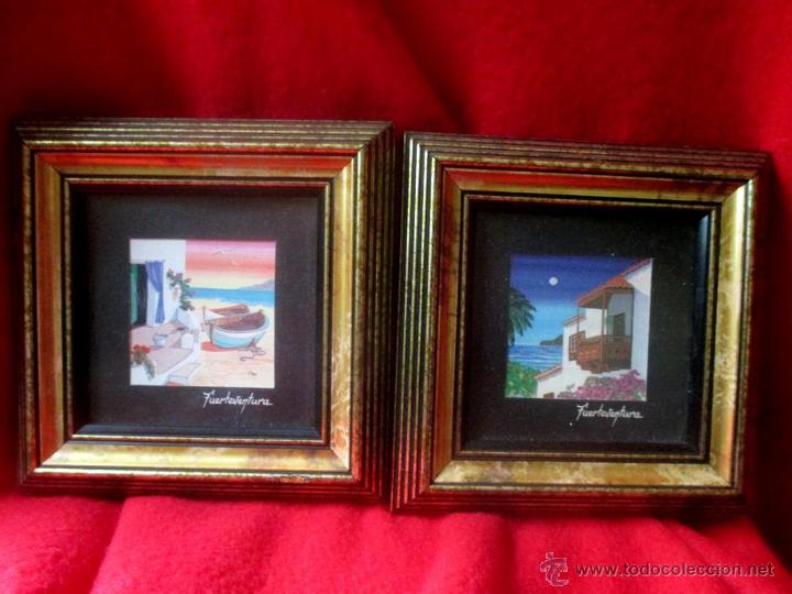 Antig&uuml;edades: 2 CUADROS EN MINIATURA (CANARIAS)