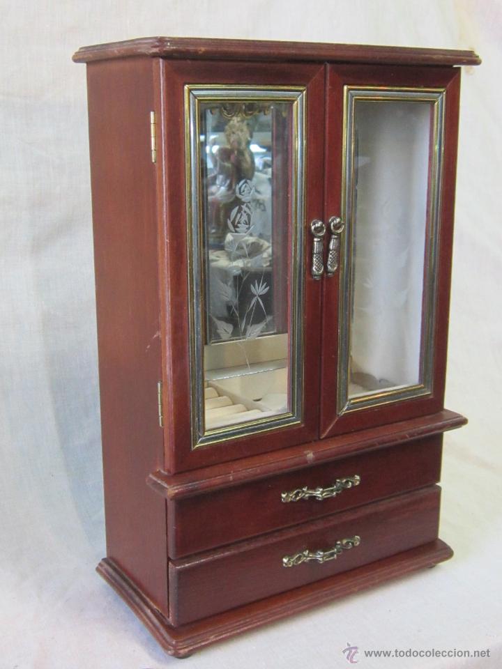 Antig&uuml;edades: CAJA JOYERO EN MADERA Y CRISTAL - Foto 2