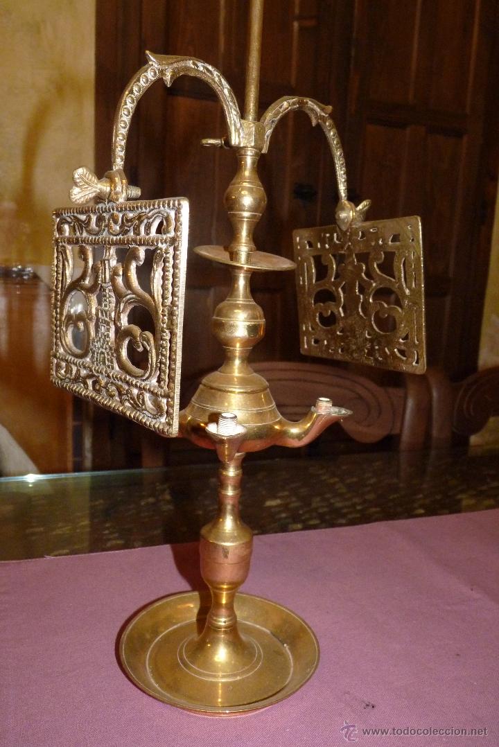 Antig&uuml;edades: PRECIOSO CANDELABRO ANTIGUO EN BRONCE - Foto 4