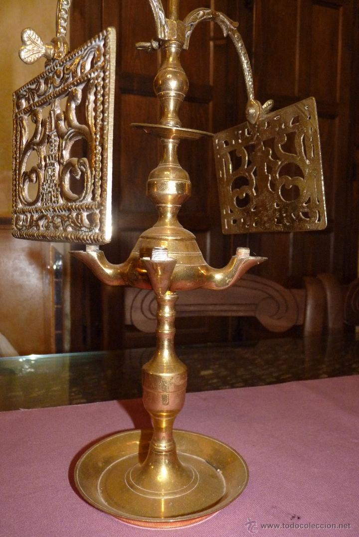 Antig&uuml;edades: PRECIOSO CANDELABRO ANTIGUO EN BRONCE - Foto 5