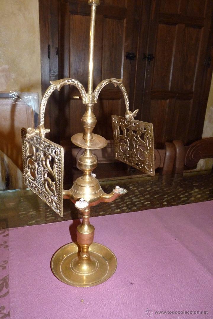 Antig&uuml;edades: PRECIOSO CANDELABRO ANTIGUO EN BRONCE - Foto 6