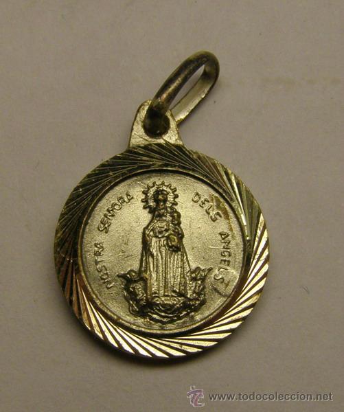 Antig&uuml;edades: Medalla religiosa de N&ordf; S&ordf; dels Angels. - Foto 1