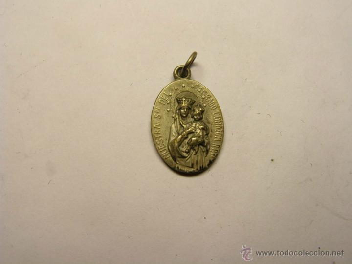 Antig&uuml;edades: Medalla religiosa de N&ordf; S&ordf; del Sagrado Coraz&oacute;n. - Foto 1
