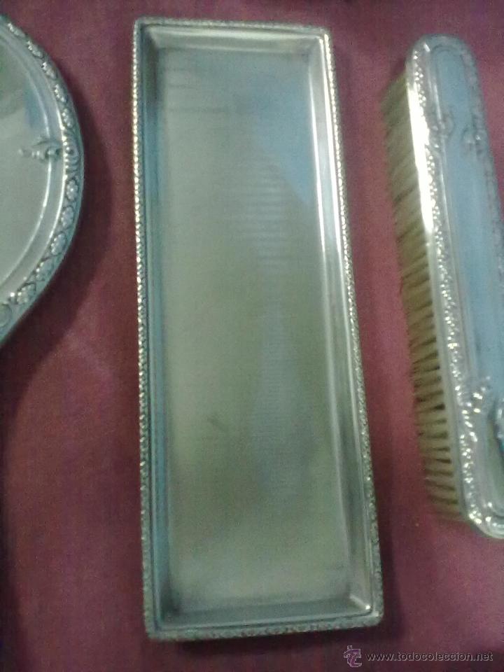 Antig&uuml;edades: JUEGO TOCADOR DE ALPACA MARCADA - Foto 4
