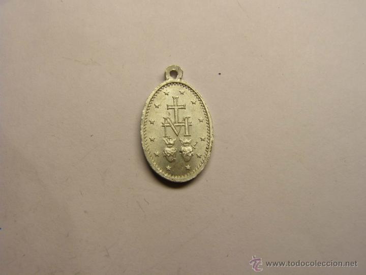 Antig&uuml;edades: Medalla religiosa Inmaculada Concepci&oacute;n, fechada. - Foto 2