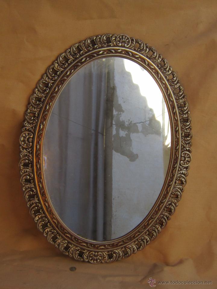 Antig&uuml;edades: ESPEJO EN RESINA PLATEADA - Foto 2