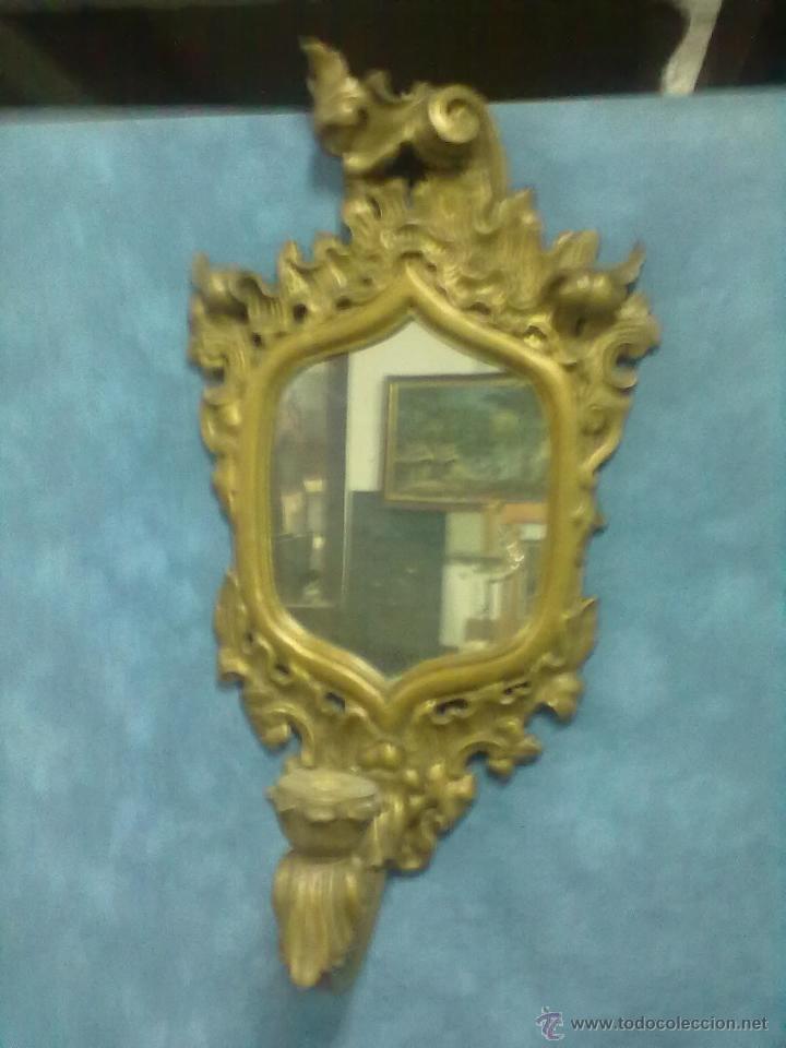 Antig&uuml;edades: APLIQUE CORNUCOPIA ESPEJO - Foto 1