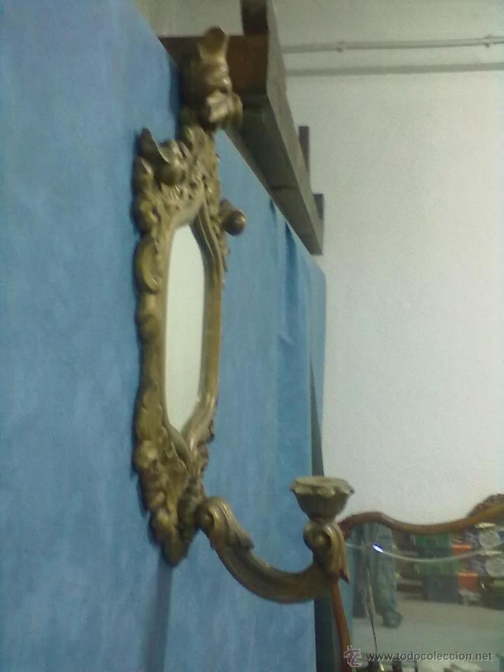 Antig&uuml;edades: APLIQUE CORNUCOPIA ESPEJO - Foto 3
