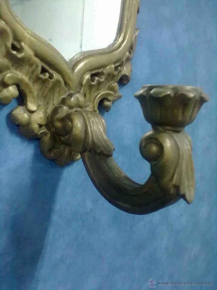 Antig&uuml;edades: APLIQUE CORNUCOPIA ESPEJO - Foto 4