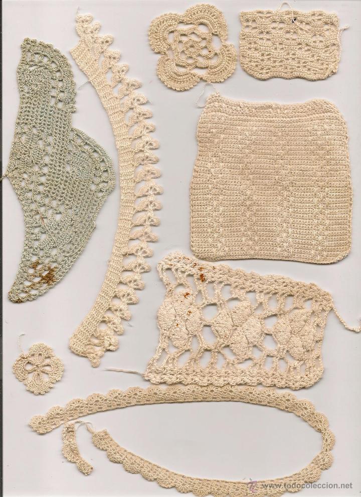 Antig&uuml;edades: Bolsa con muestras de ganchillo * CROCHET * - Foto 5