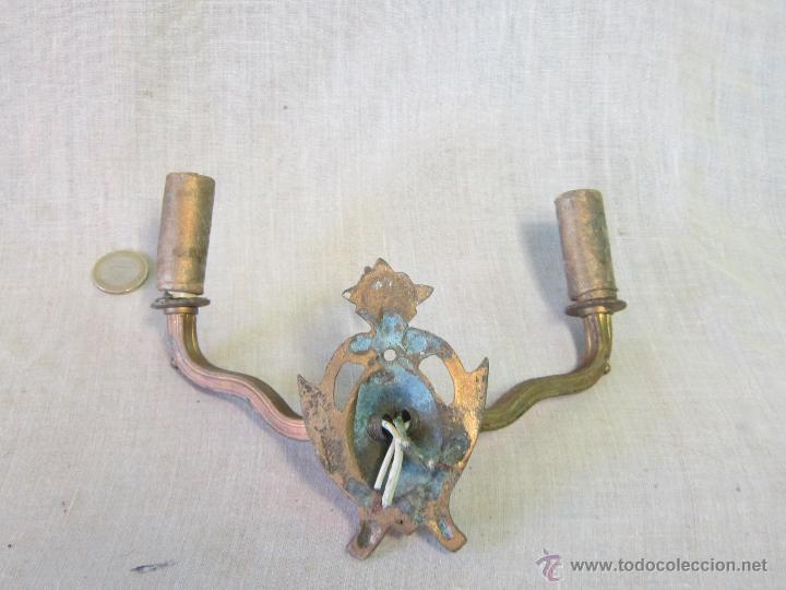 Antig&uuml;edades: APLIQUE ANTIGUO  EN BRONCE - Foto 2
