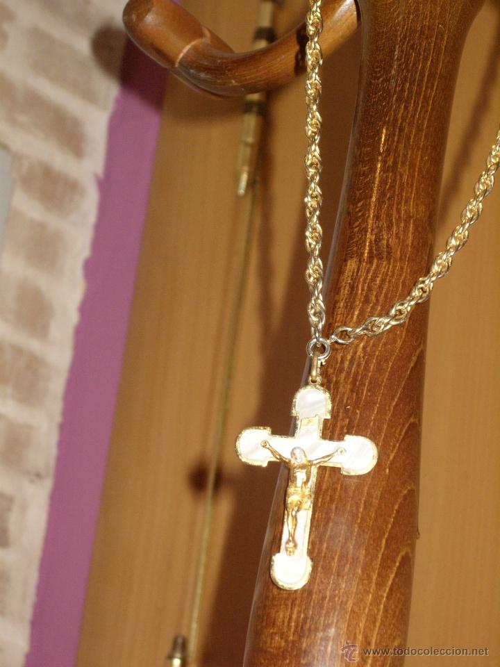 Antig&uuml;edades: CRUZ DE COMUNION NACARADA.A&Ntilde;OS 70. - Foto 5