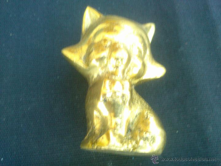 Antig&uuml;edades: FIGURA EN BRONCE DE GATITO . 6X5CM. - Foto 1