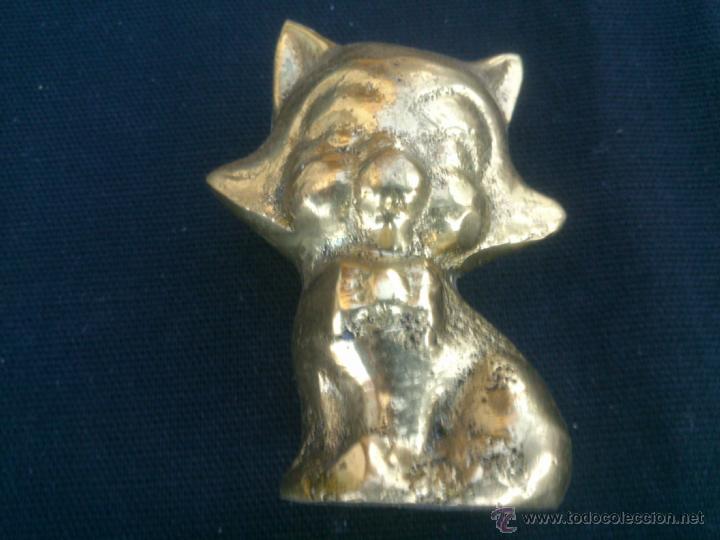 Antig&uuml;edades: FIGURA EN BRONCE DE GATITO . 6X5CM. - Foto 2