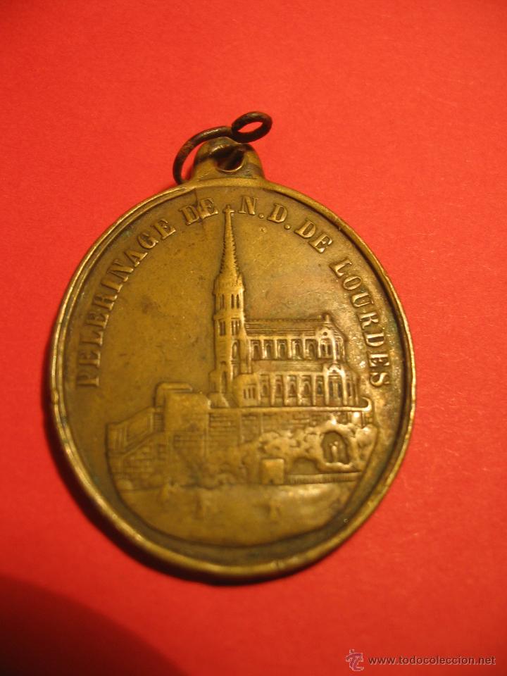 Antig&uuml;edades: N.D. de Lourdes.Medalla. - Foto 2