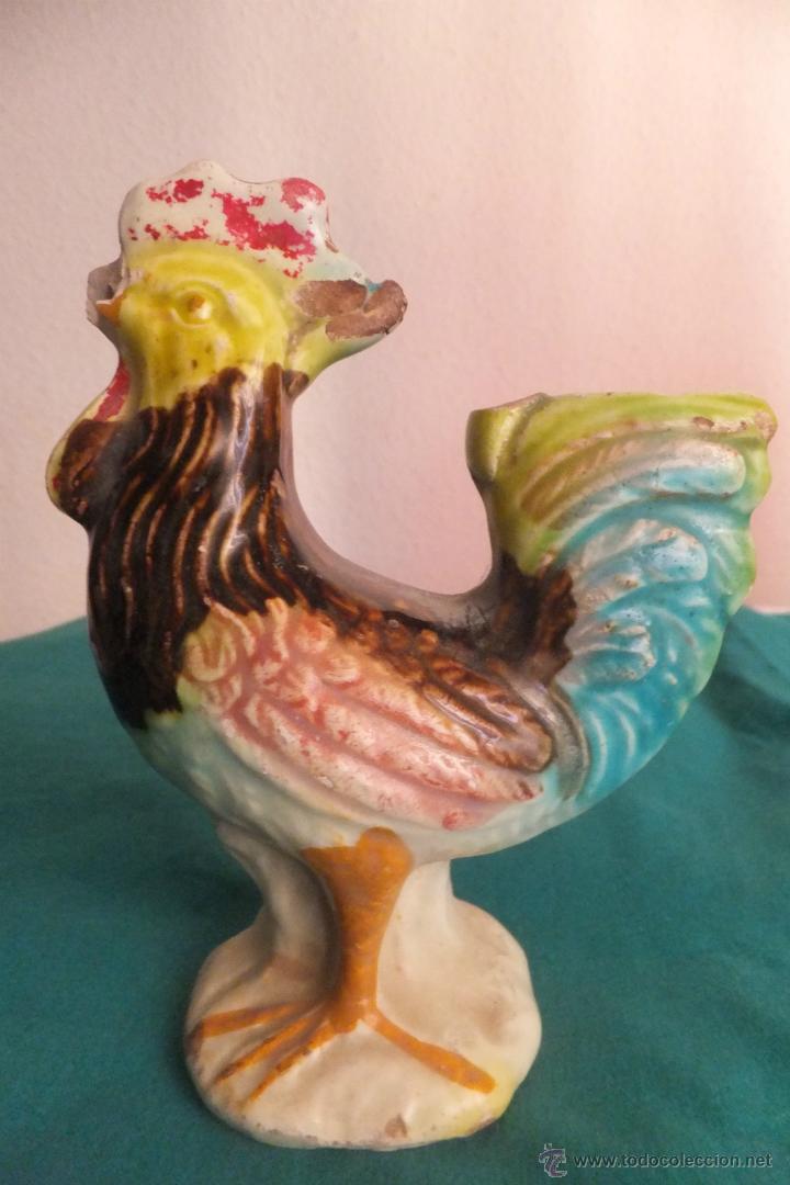 Antig&uuml;edades: Botijo en forma de Gallo Manises. - Foto 1