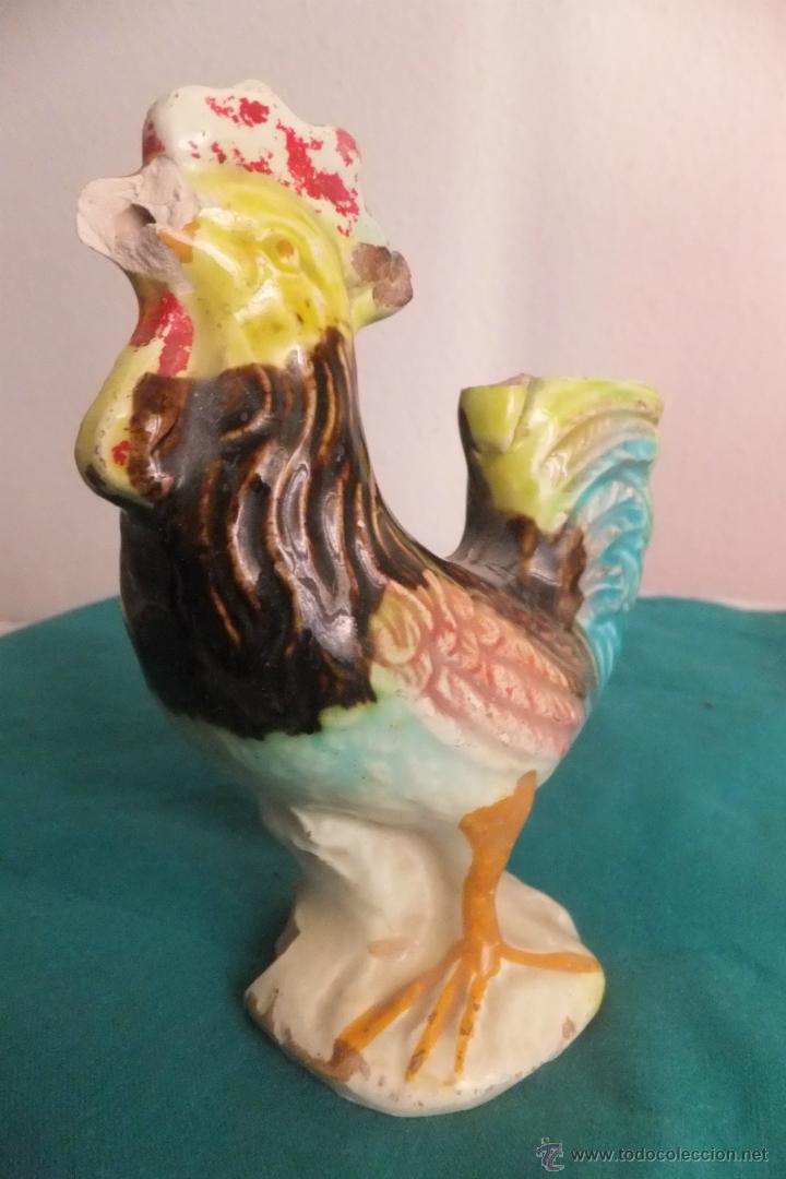 Antig&uuml;edades: Botijo en forma de Gallo Manises. - Foto 3