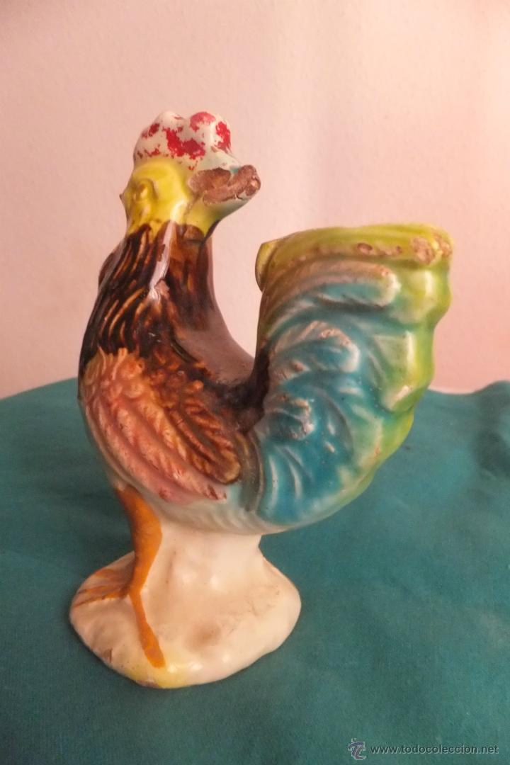 Antig&uuml;edades: Botijo en forma de Gallo Manises. - Foto 4