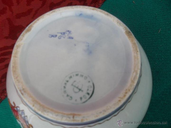 Antigüedades: macetero de ceramica con escudo - Foto 2 - 42302591