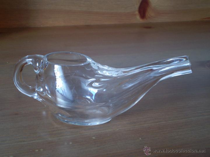 Oggetti Antichi: ANTIGUO PISTERO DE VIDRIO SOPLADO FINALES DEL XIX O PPIOS DEL XX.