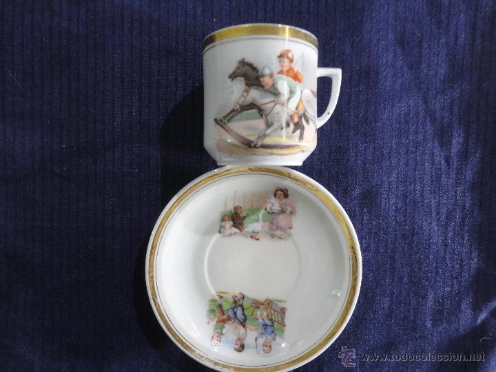 Antig&uuml;edades: TAZA Y PLATO DE CAFE - Foto 1