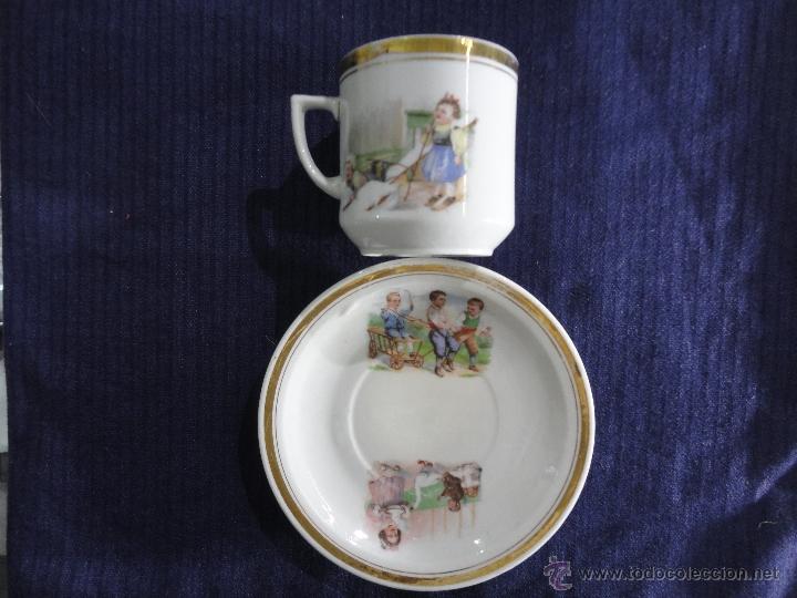 Antig&uuml;edades: TAZA Y PLATO DE CAFE - Foto 2
