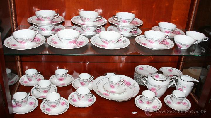 Antig&uuml;edades: CAF&Eacute; Y POSTRE,PORCELANA FRANCESA REF.5453 - Foto 1