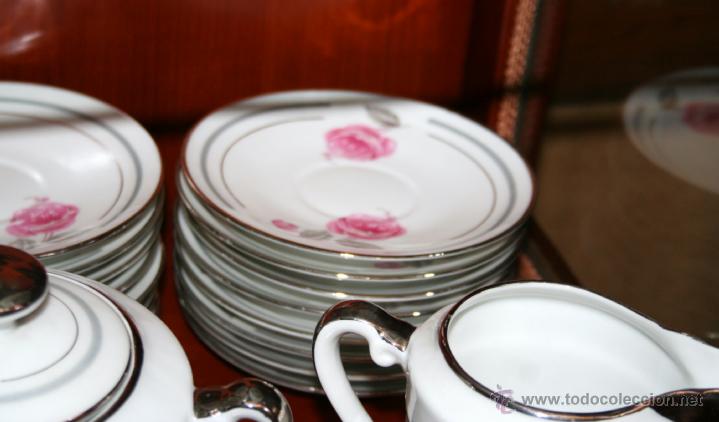 Antig&uuml;edades: CAF&Eacute; Y POSTRE,PORCELANA FRANCESA REF.5453 - Foto 9