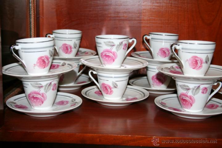 Antig&uuml;edades: CAF&Eacute; Y POSTRE,PORCELANA FRANCESA REF.5453 - Foto 11