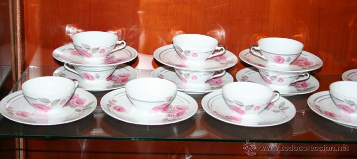 Antig&uuml;edades: CAF&Eacute; Y POSTRE,PORCELANA FRANCESA REF.5453 - Foto 15