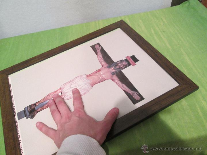 Antig&uuml;edades: CUADRO DEL SANT&Iacute;SIMO CRISTO DE CABRERA ( SALAMANCA ) EN MARCADO EN MADERA - Foto 4