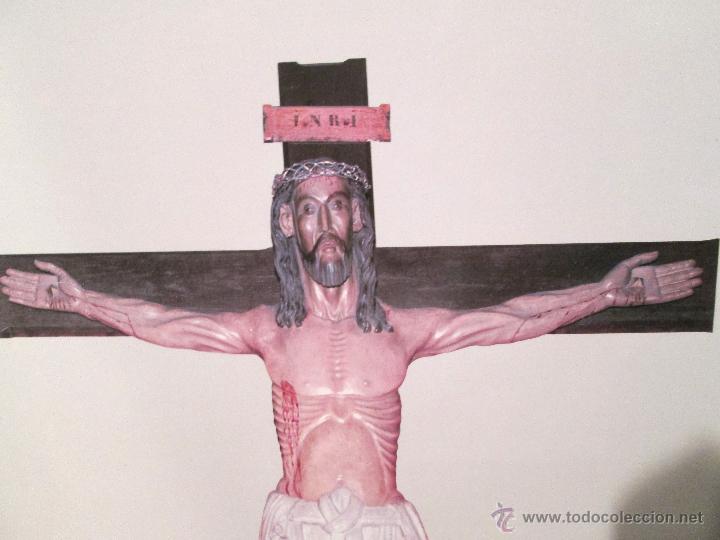 Antig&uuml;edades: CUADRO DEL SANT&Iacute;SIMO CRISTO DE CABRERA ( SALAMANCA ) EN MARCADO EN MADERA - Foto 5