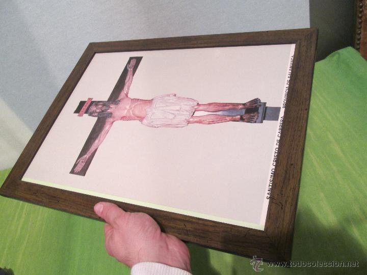 Antig&uuml;edades: CUADRO DEL SANT&Iacute;SIMO CRISTO DE CABRERA ( SALAMANCA ) EN MARCADO EN MADERA - Foto 8