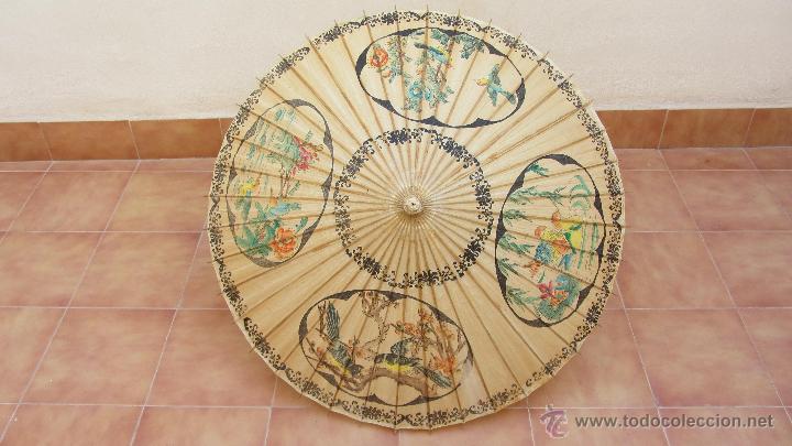 Antig&uuml;edades: PARASOL- SOMBRILLA CHINO - Foto 3
