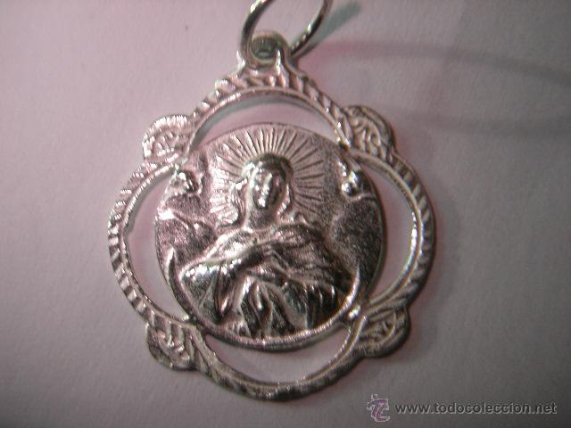 Antig&uuml;edades: medalla de la Inmaculada en plata de ley - 25x25mm - Foto 1