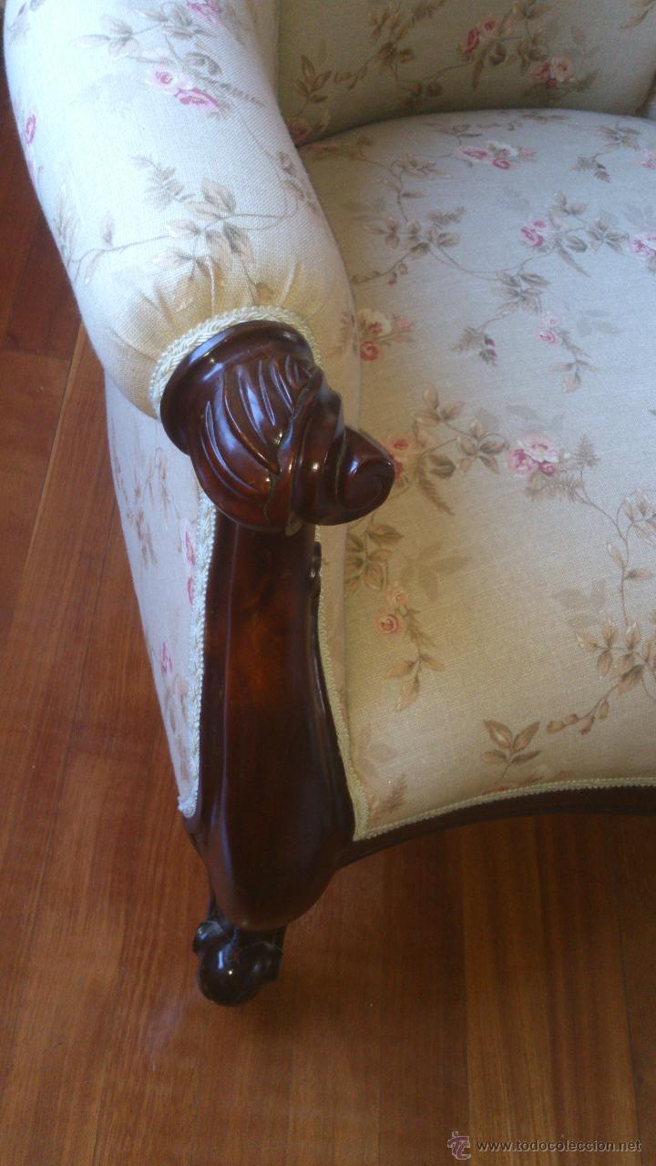 Antig&uuml;edades: Sill&oacute;n Victoriano en caoba - Foto 3