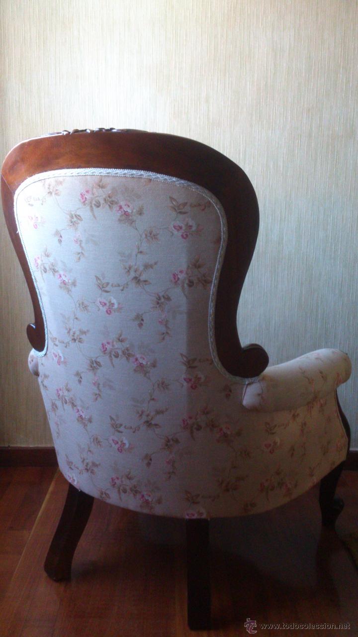 Antig&uuml;edades: Sill&oacute;n Victoriano en caoba - Foto 8