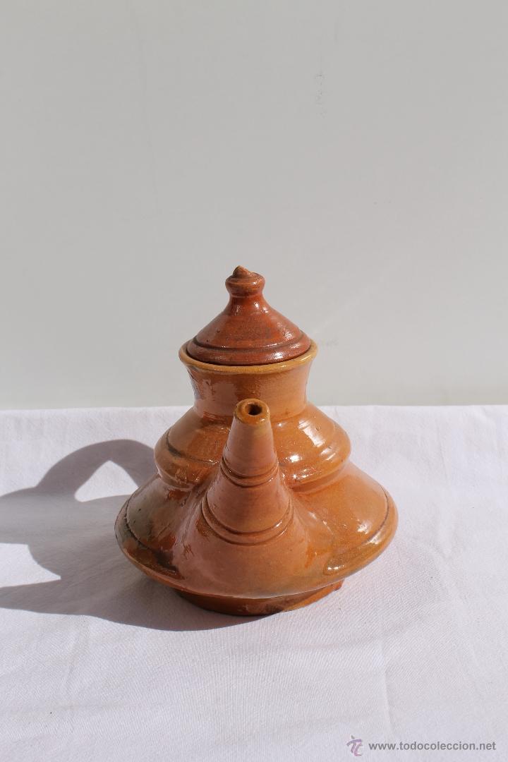 Antig&uuml;edades: TETERA CERAMICA VIDRIADA POPULAR - Foto 3