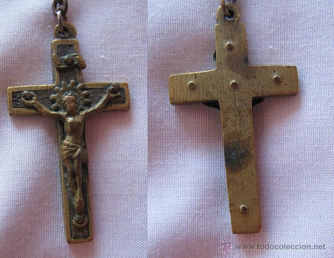 Antig&uuml;edades: ROSARIO ANTIGUO BRONCE Y SEMILLAS - Foto 3