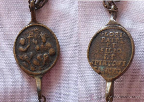 Antig&uuml;edades: ROSARIO ANTIGUO BRONCE Y SEMILLAS - Foto 4