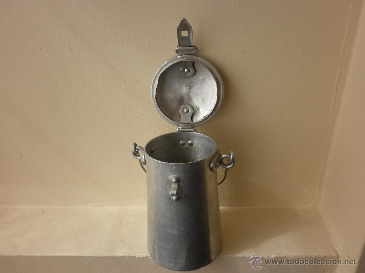 Antig&uuml;edades: ANTIGUA LECHERA DE ALUMINIO 3/4 DE LITRO - Foto 5