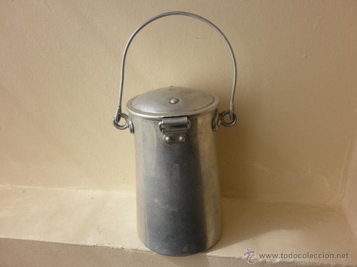 Antig&uuml;edades: ANTIGUA LECHERA DE ALUMINIO 3/4 DE LITRO - Foto 9
