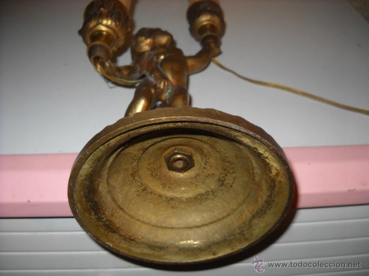 Antig&uuml;edades: Antigua l&aacute;mpara de bronce - Foto 6