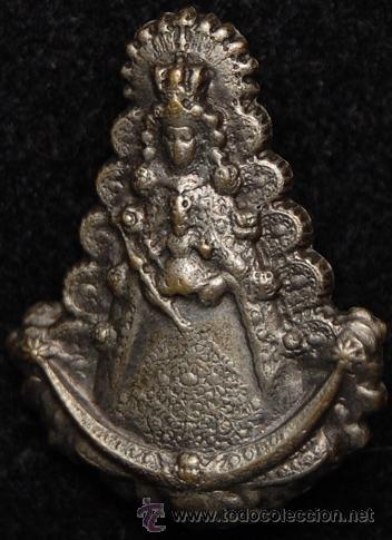 Antig&uuml;edades: BROCHE RELIGIOSO VIRGEN DEL ROCIO - Foto 1