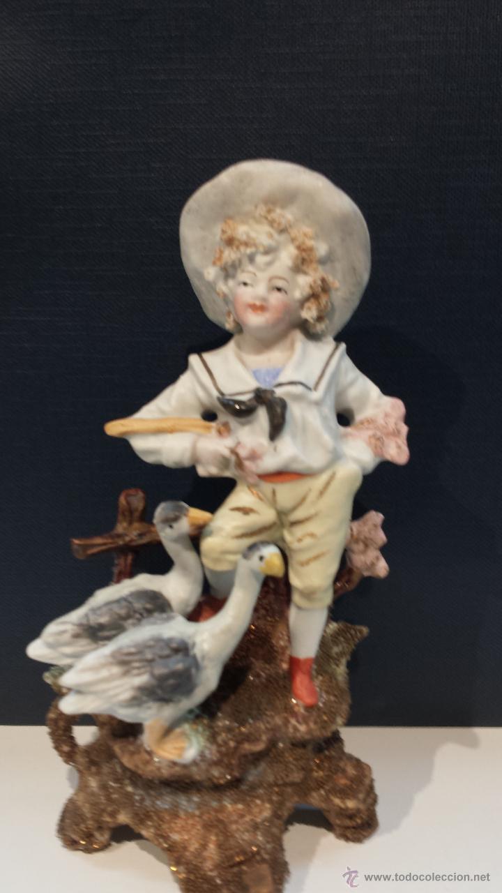 Antig&uuml;edades: NI&Ntilde;O CON PATOS - Foto 3