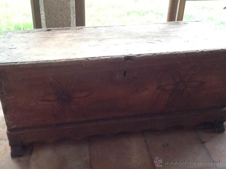 Antig&uuml;edades: BA&Uacute;L ANTIGUO DE MADERA - Foto 1