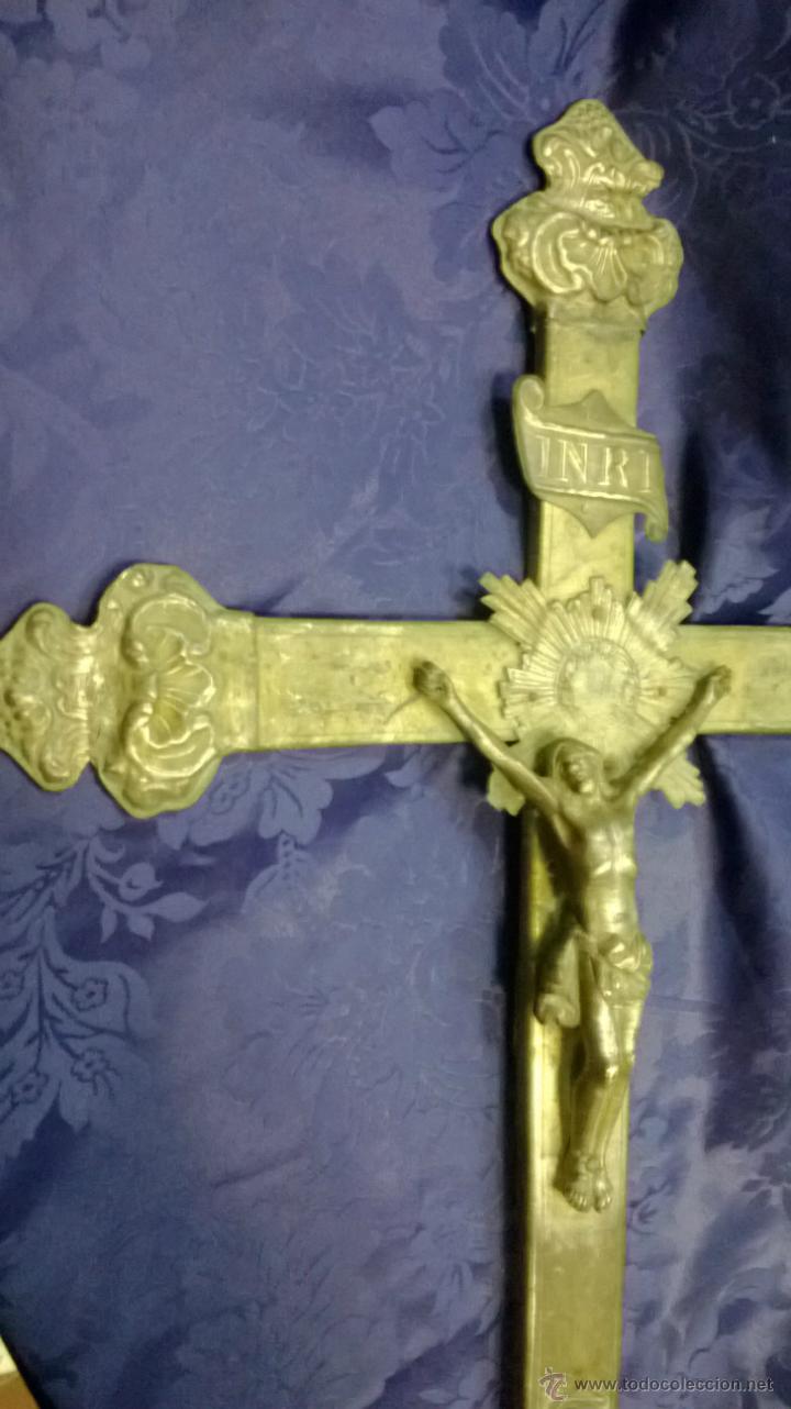 Antig&uuml;edades: ESPLENDIDA CRUZ BASILICAL PROCESIONAL S. XIX - Foto 1