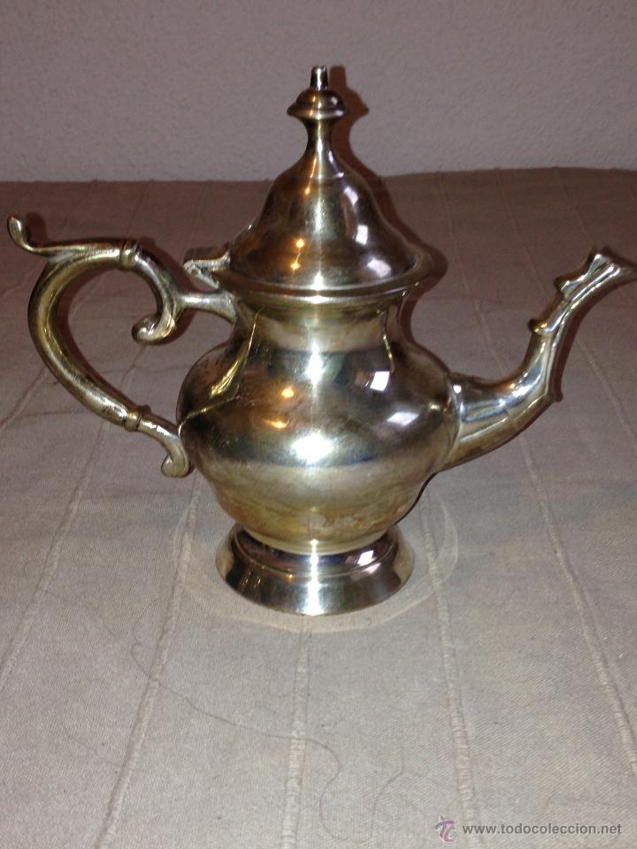 Antig&uuml;edades: Juego de caf&eacute; y t&eacute; en alpaca plateada - Foto 2