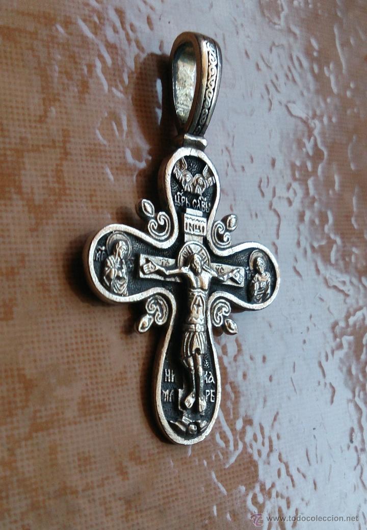 925er Sterling plata cruz ortodoxa kruzefix remolque ruso 6251 bautizo
